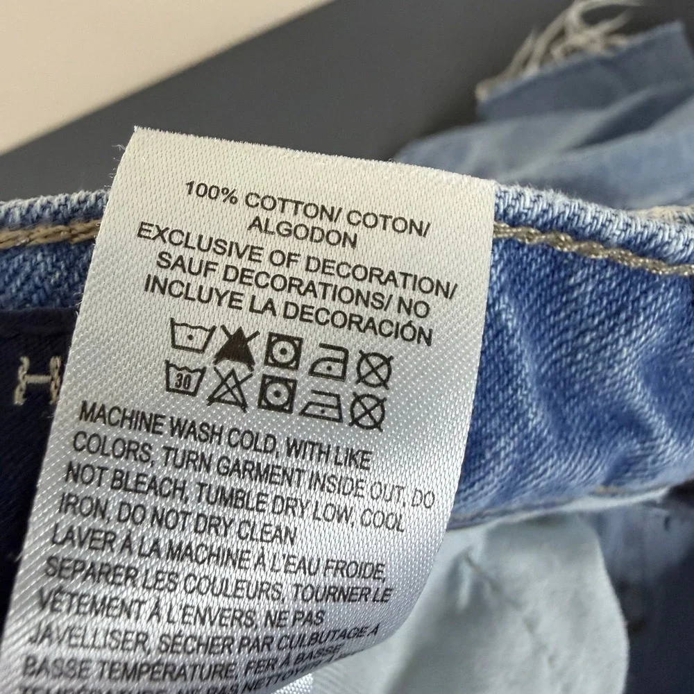 Lucky Brand Women's High Rise Frayed Hem Mom Jeans Drew Denim Size 6/28